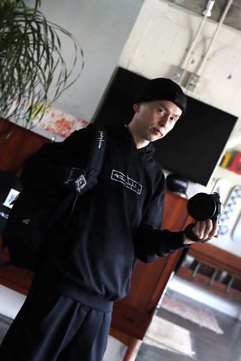 Yohji Yamamoto×New Era BOX LOGO PRINT SWEAT PULLOVER HOODIE style.