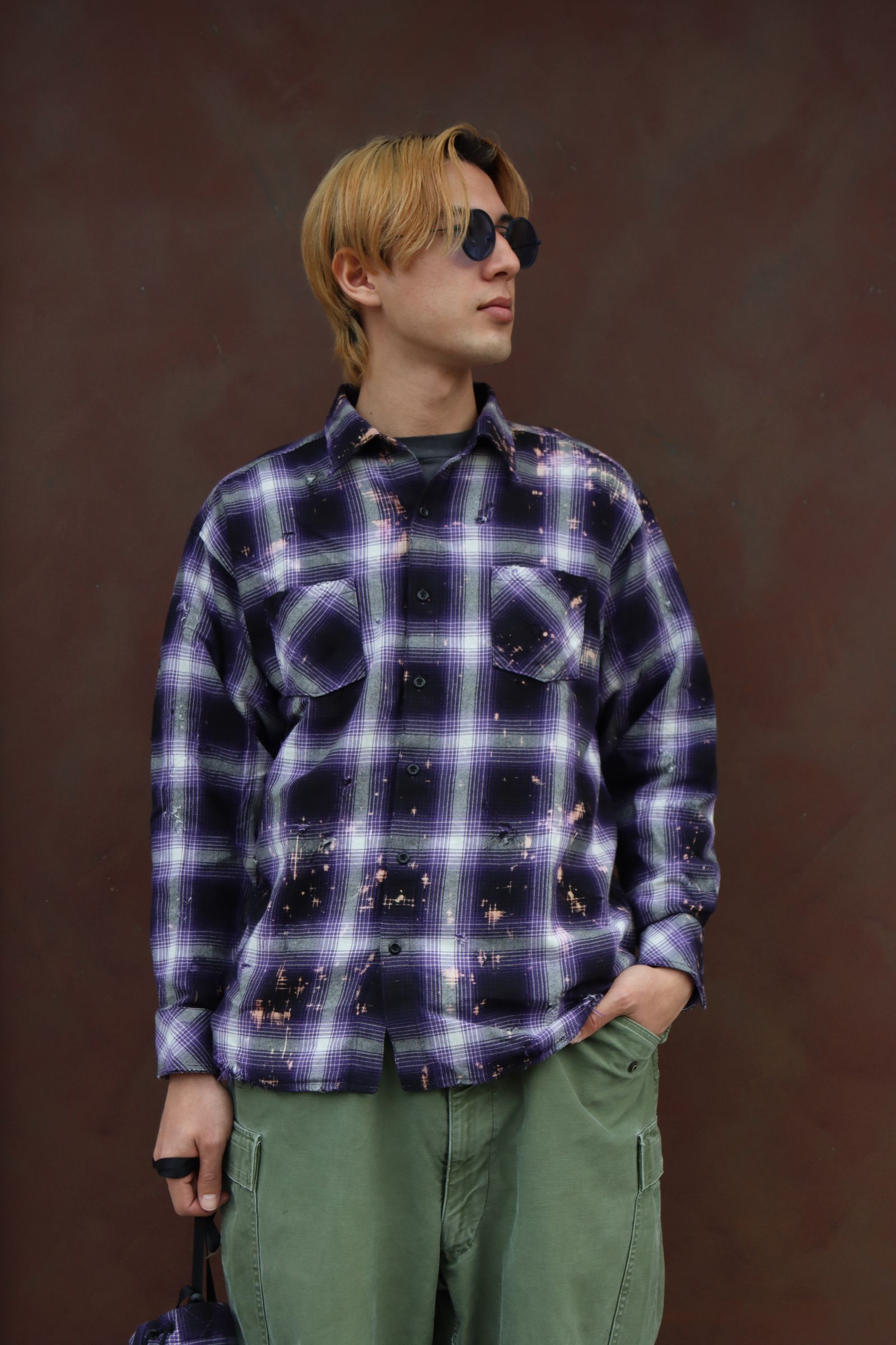 RAFU 24SS 新作Bleached & Damaged shirt style 2024.3.11