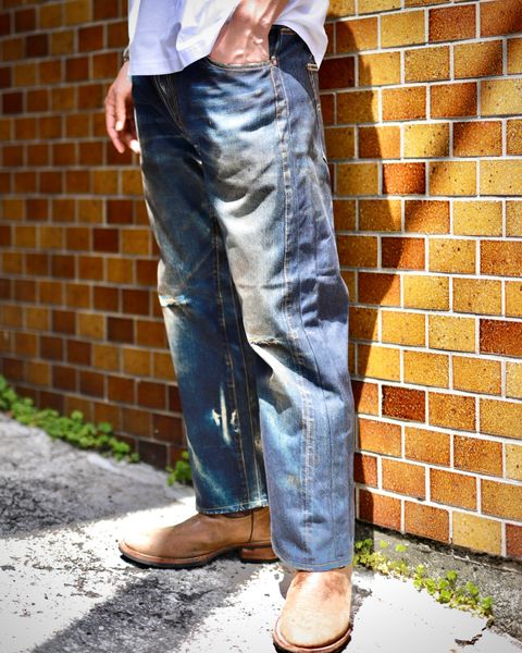 eYe JUNYA WATANABE MAN ジュンヤワタナベマン23SSLevi`sダブルネームTシャツ&ベルベルジン×Levi'sトリプルネームパンツスタイル