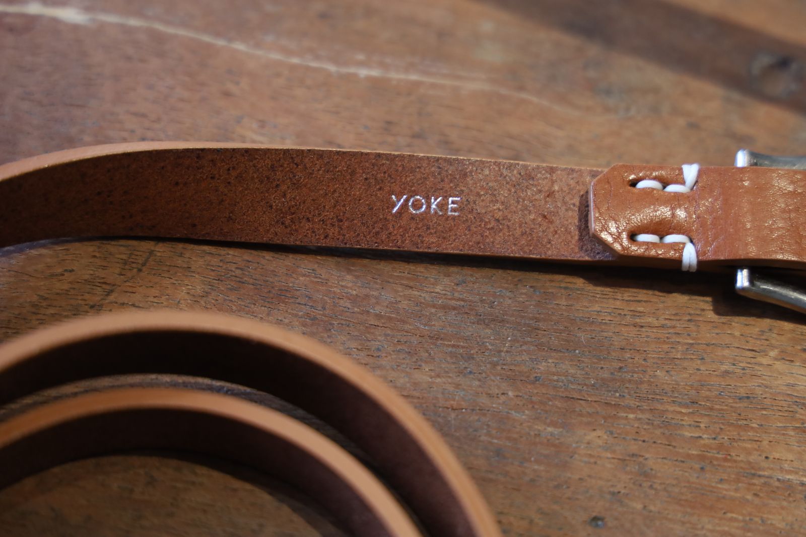 ヨーク25SS W RING LEATHER BELT(YK25SS0984A)BROWN☆12月21日(土)発売！