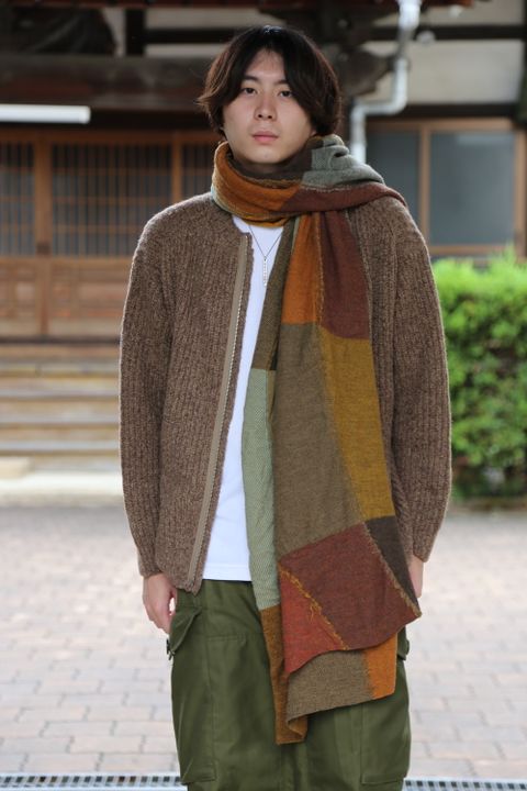 YOKE NEW HARMONY BIG STOLE "multi color"style.2020.9.12.