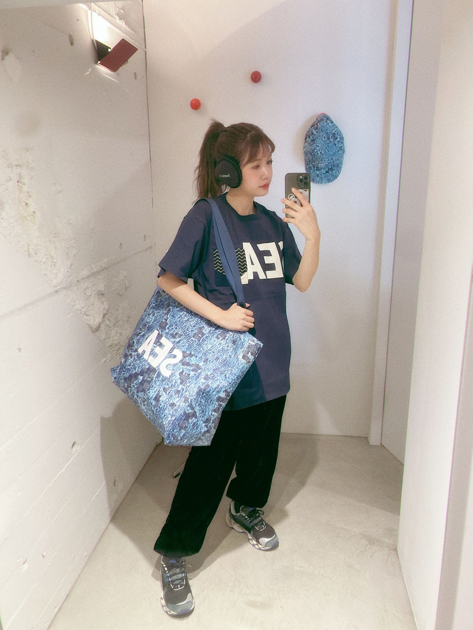 ファンダメンタル Tシャツ FDMTL×WIND AND SEA"ORIGAMI TEE"NAVY☆10月5日(土)発売！