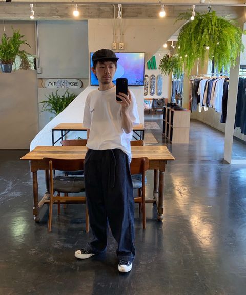 Graphpaper Colorfast Denim Belted Pants"INDIGO"Style.2020.7.21.