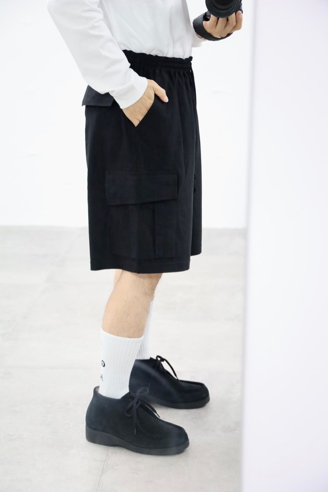 COMME des GARCONS HOMME 26SS ストレッチカルゼポロシャツスタイル