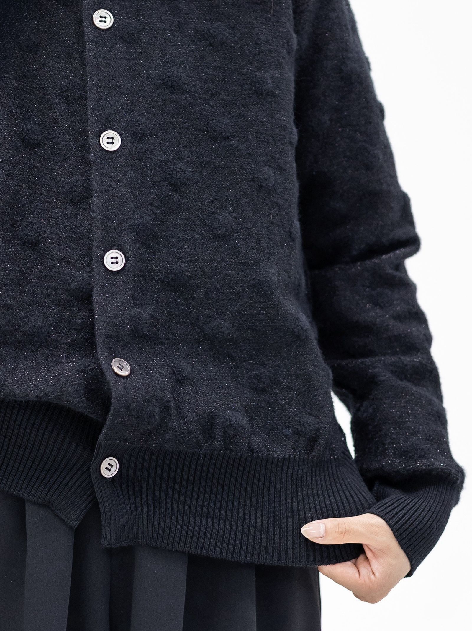 tao 26FW 新作アルパカ混ドットジャガードカーディガン style.2026.9.4