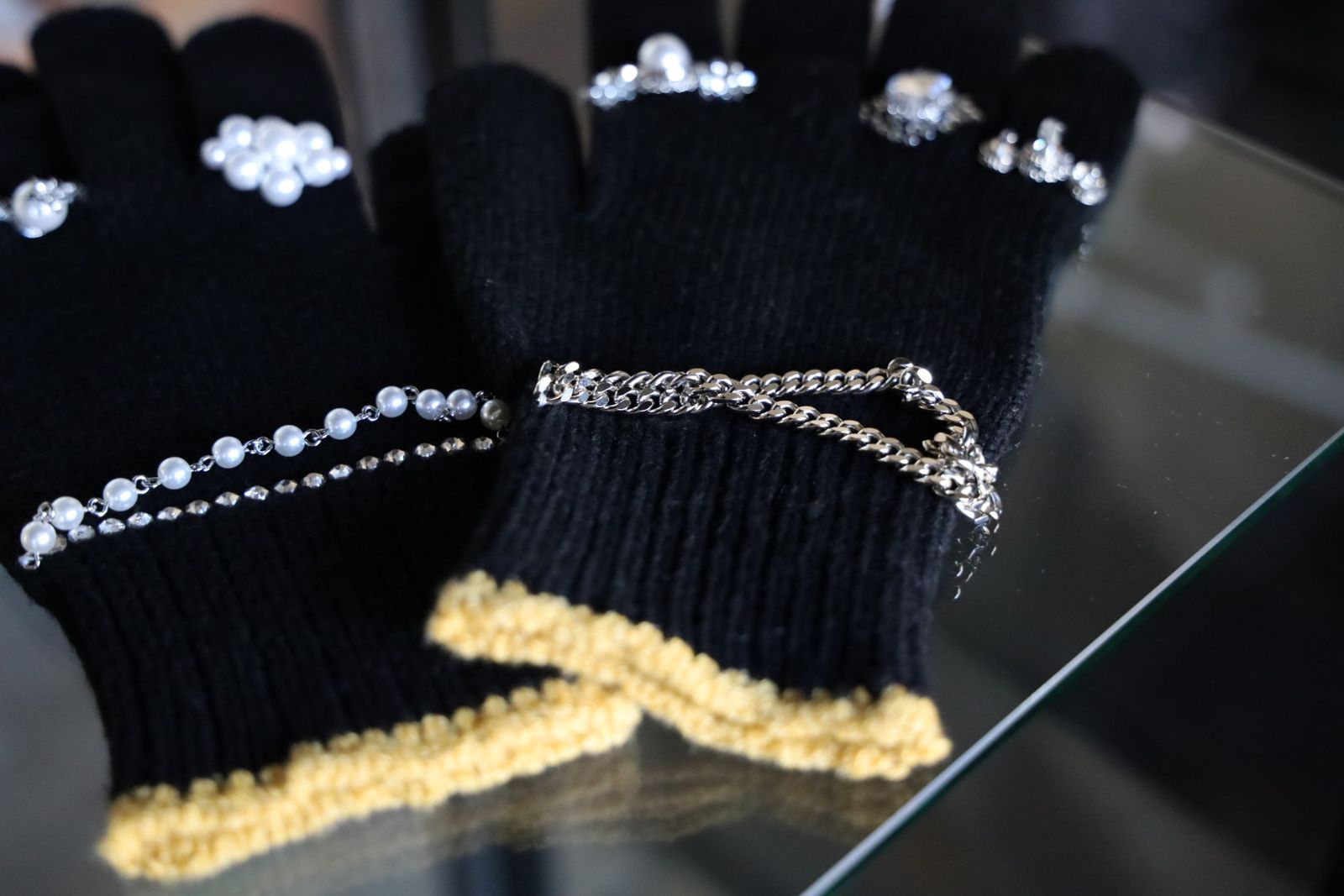 doublet ダブレット25AW KNIT GLOVES WITH RINGS (25AW88GV05) BLACK★9月13日(土)発売！