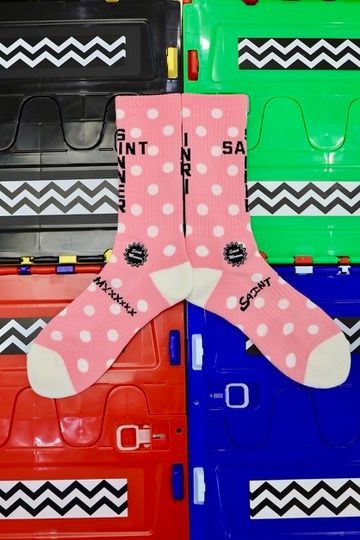 セントマイケル 26SS DOT SOCKS(SM-MK8-0000-105)PINK+WHITE★1月10日(土)発売！