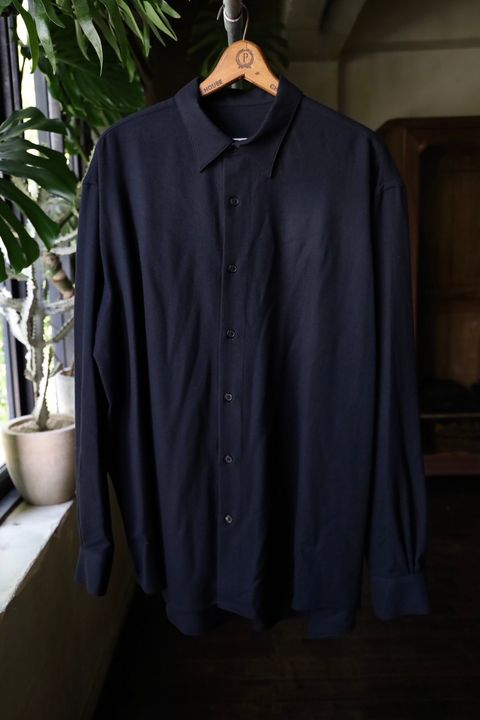 アプレッセ Wool Regular Collar Shirt(24AAP-02-01H)NAVY