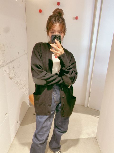 YOKE 新作PAINTED ELBOW PATCH CARDIGAN style.2024.8.23