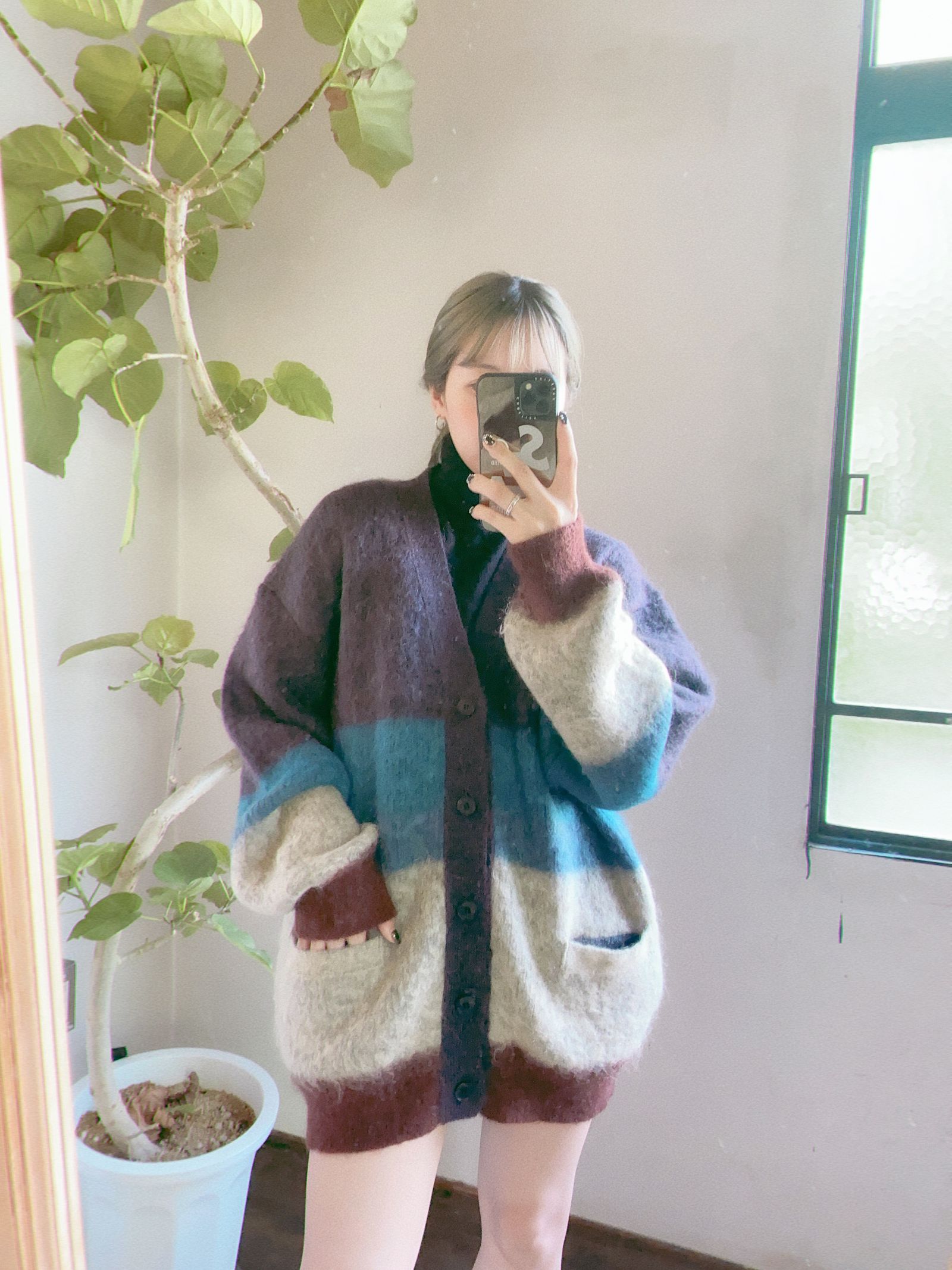 YOKE モヘアストール　2022AW MOHAIR BORDER CARDIGAN | YOKE(ヨーク) / トップス ニット
