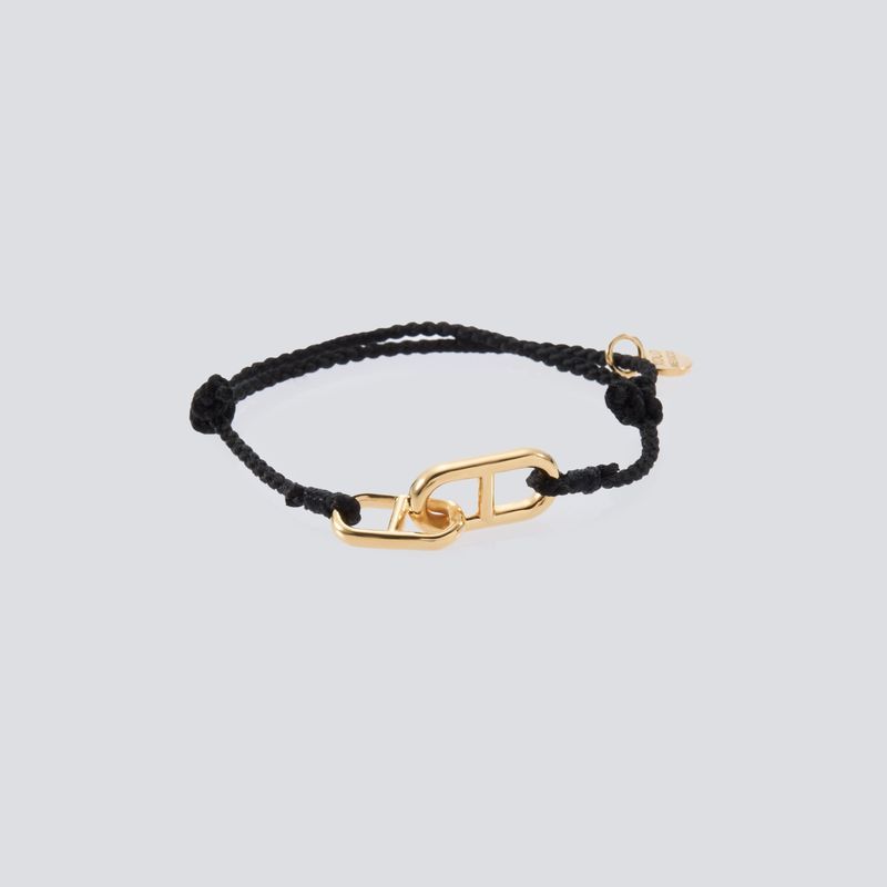 XOLO JEWELRY ショロジュエリー / Anchor Link Silk Code Bracelet-Gold- (XOCB004G)BLACK☆6月17日発売！