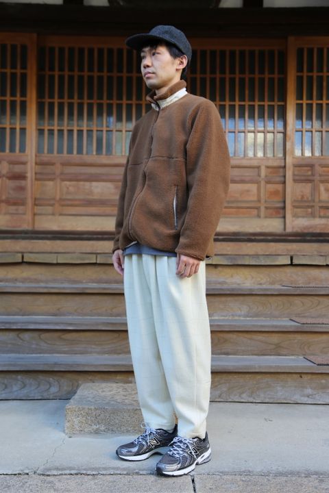Graphpaper Wool Boa Zip-Up Blouson"CAMEL"Style.2020.11.9.