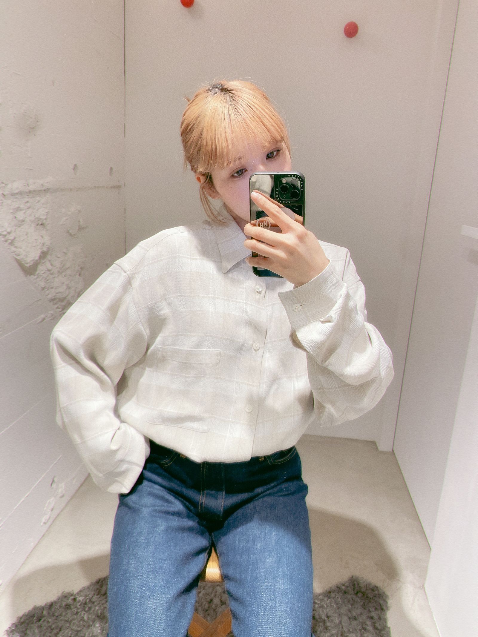ヨーク24SS PLAID JACQUARD SHIRT(YK24SS0646SH)IVORY