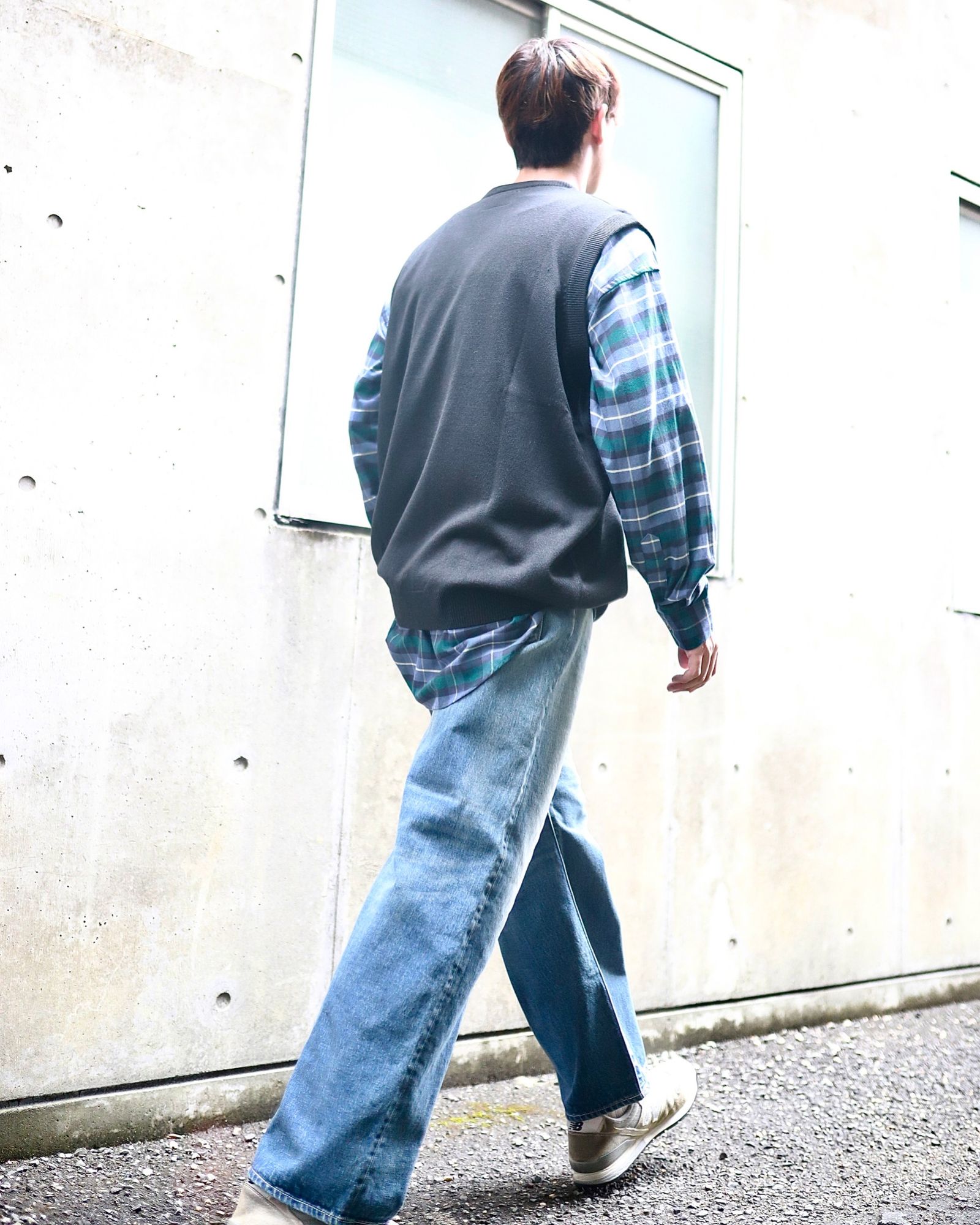 SEDAN ALL-PURPOSE セダンオールパーパス 23AW TECH LOGO KNIT VESTスタイル