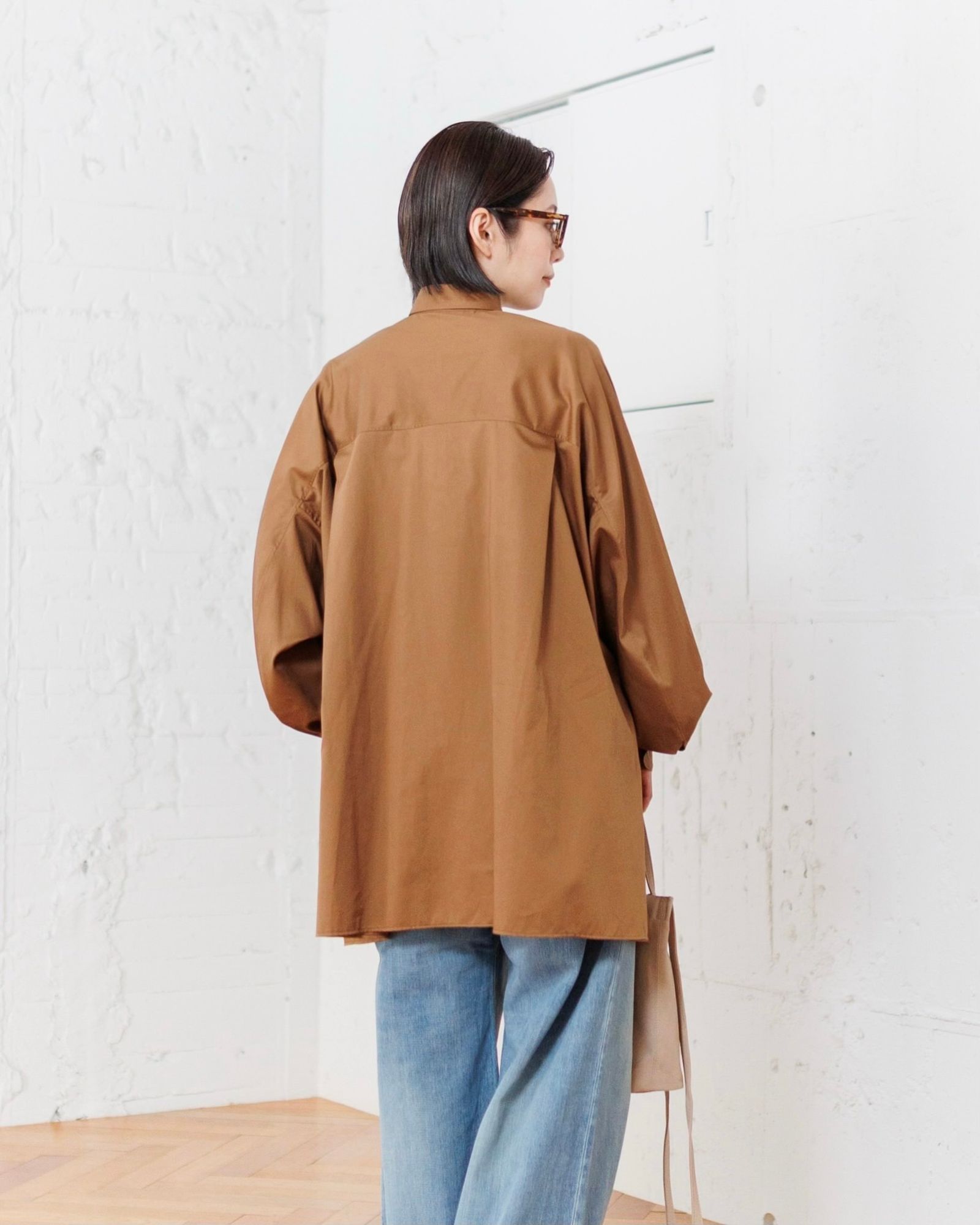 Graphpaper 25SS 新作 Silicon Poplin Deep Slit Regular Collar Shirt style.2025.3.12