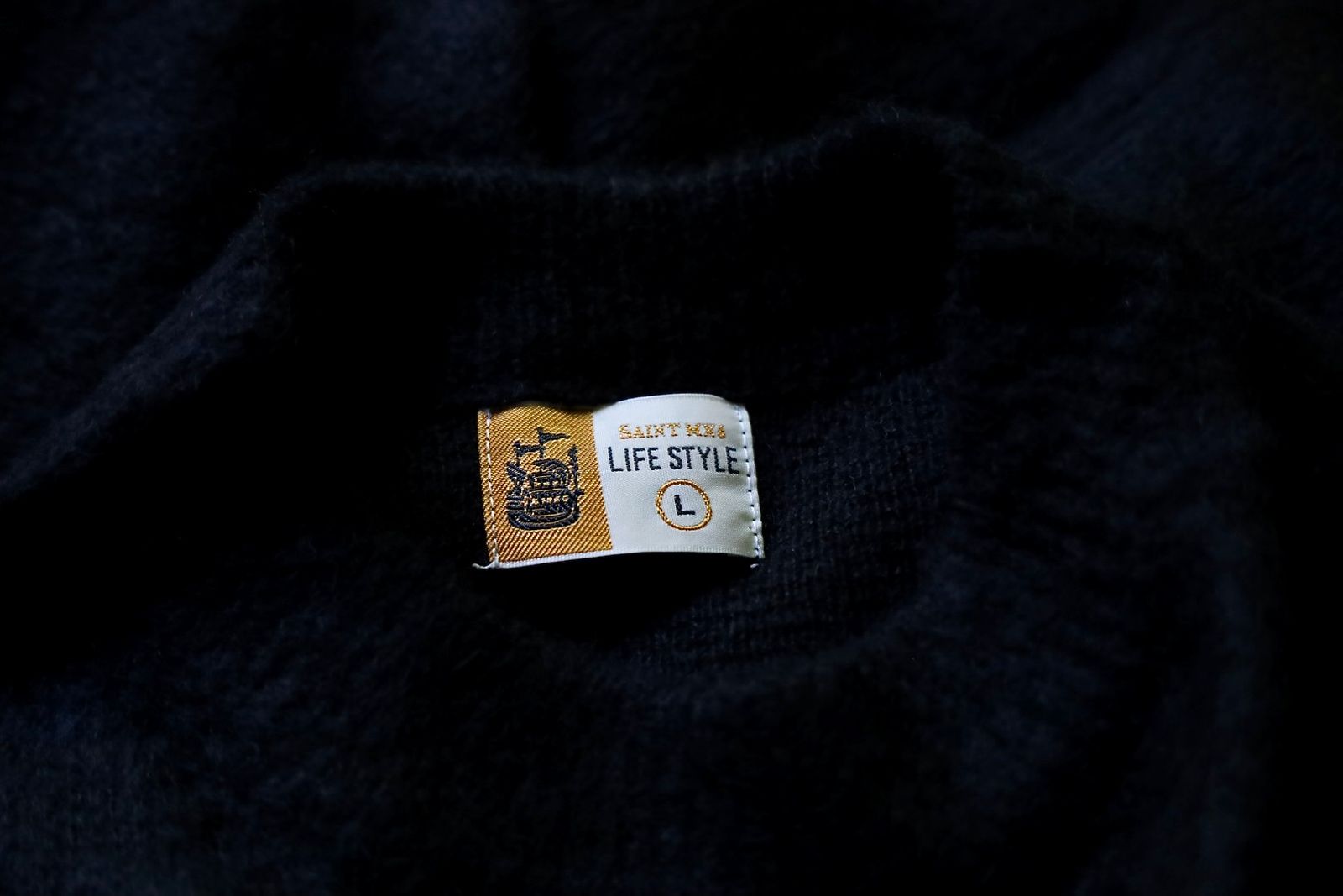セントマイケル24AW CLEAN MOHAIR CR KNIT(SM-YS1-0000-056)BLACK