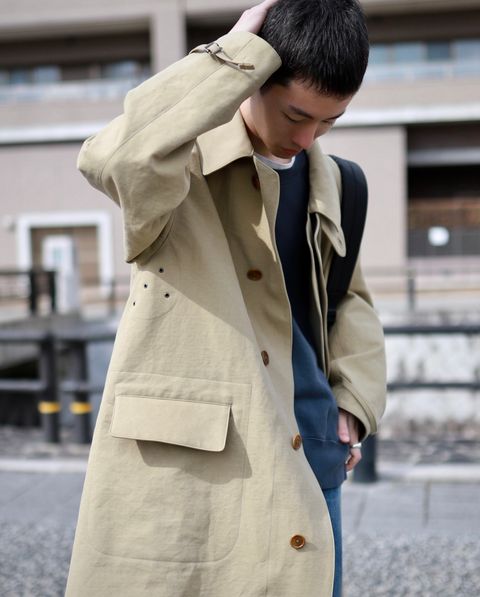 A.PRESSE Motorcycle Half Coatスタイル