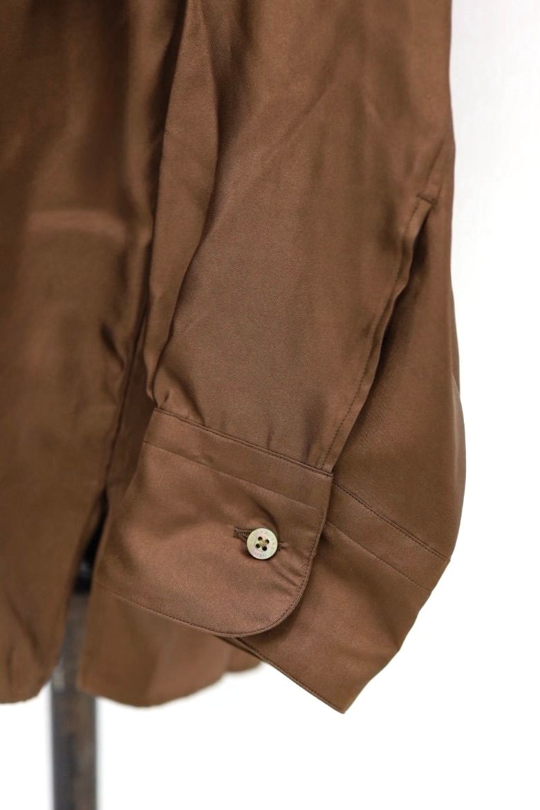 マーカウェア 26AW ITALIAN OPEN COLLAR SHIRT(A26C10SH02C)BRONZE☆新作発売！
