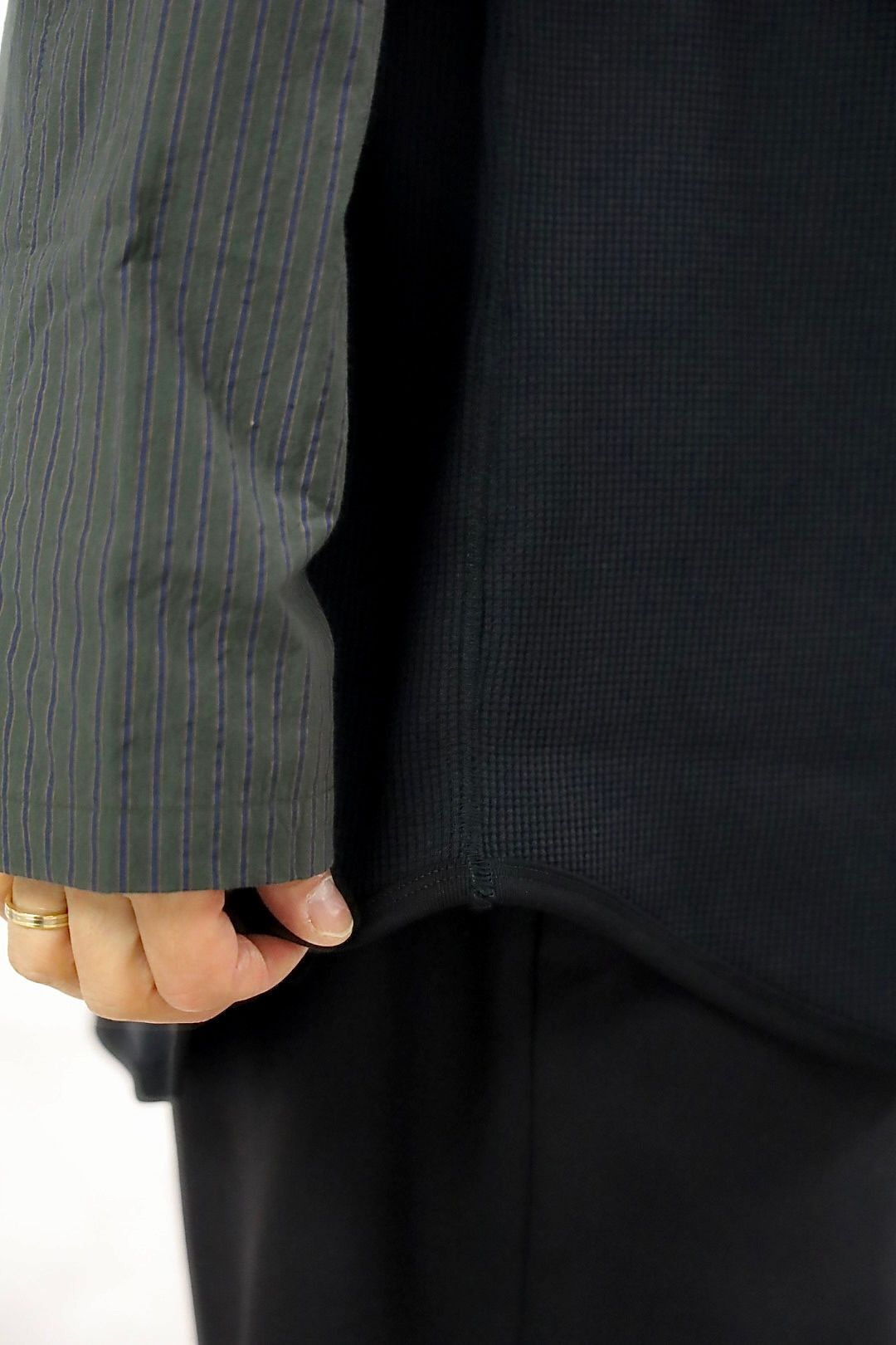 COMME des GARCONS HOMME 26SS ワッフルヘンリー切替えカットソースタイル