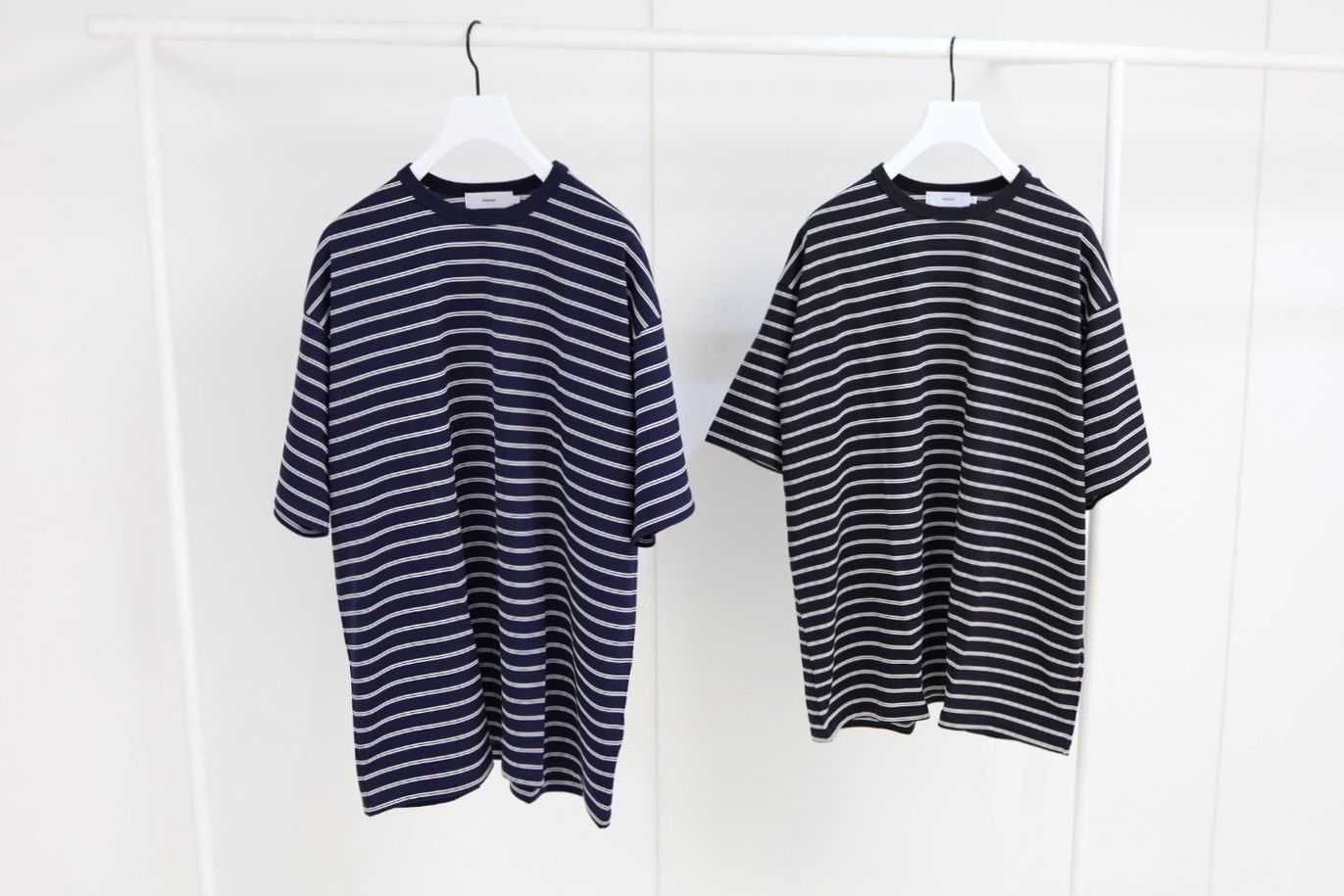 グラフペーパー26SS Tri Spun Border S/S Tee(GU261-70120B)NAVY×WHITE☆2月28日(土)発売！