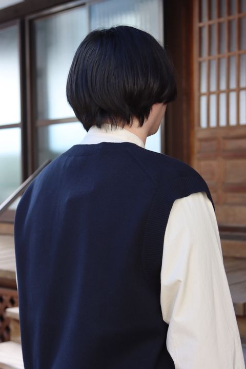 STUDIO NICHOLSON FOSS SNM MERINO KNIT VEST(783) style.2022.1.8