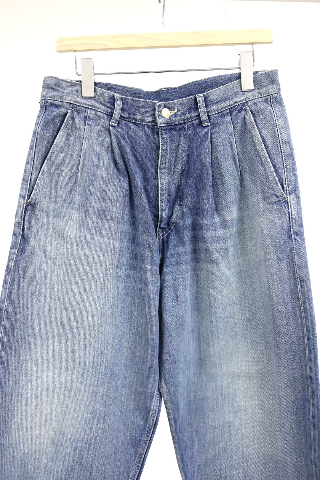 Graphpaper - グラフペーパー Selvage Denim Two Tuck Tapered Pants