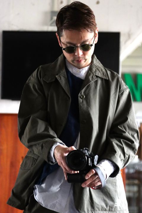 FreshService OVERDYED LEFT TWILL ENGINEER JACKET"DARK OLIVE"style.