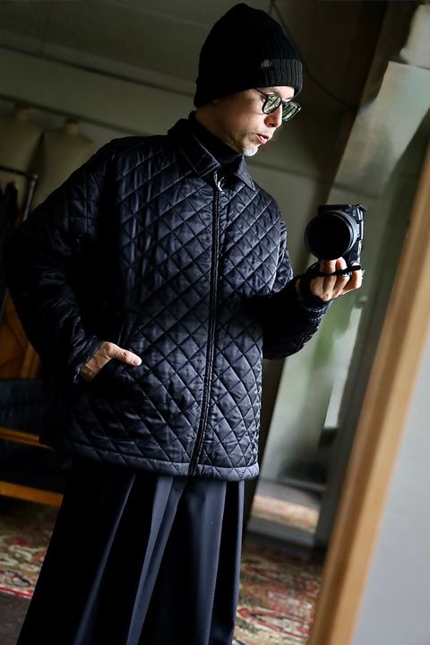COMME des GARCONS HOMME 26FW リバーシブルキルティングジャケット"BLACK"スタイル