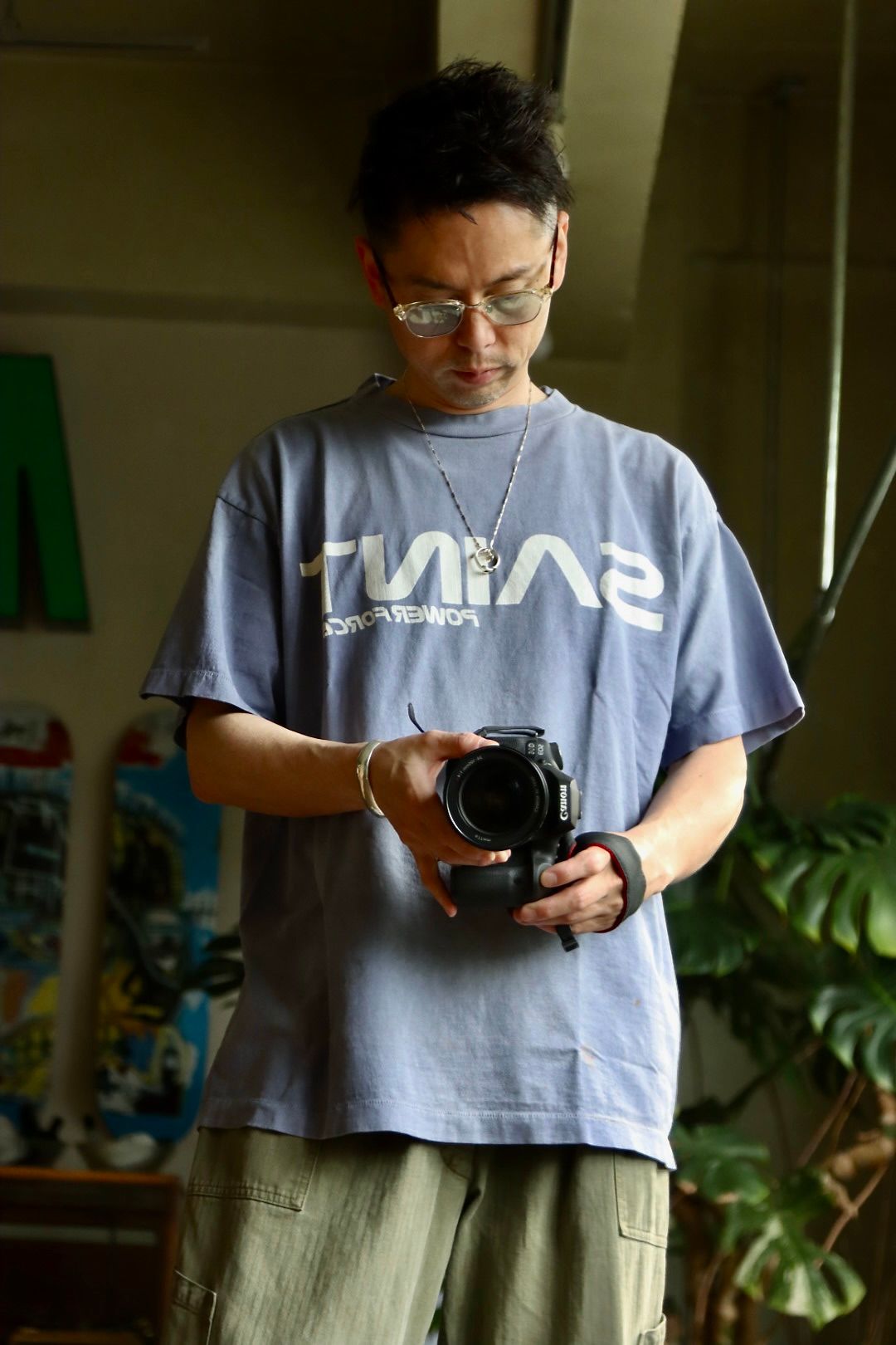 ©SAINT M×××××× 22SS SS M6 TEE SM-S22-0000-026 NAVY style.