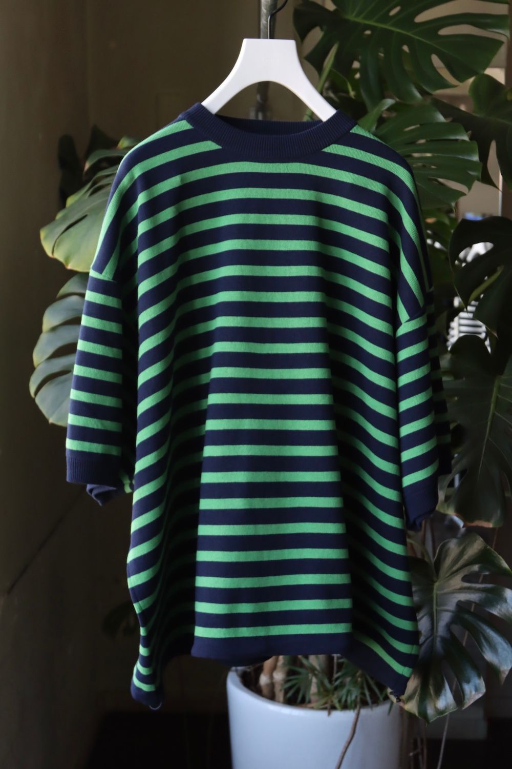 is-ness - イズネス22SS SHORT SLEEVE BASQUE SHIRT(NAVY×GREEN is-ness - イズネス22SS SHORT SLEEVE BASQUE SHIRT(NAVY×GREEN
