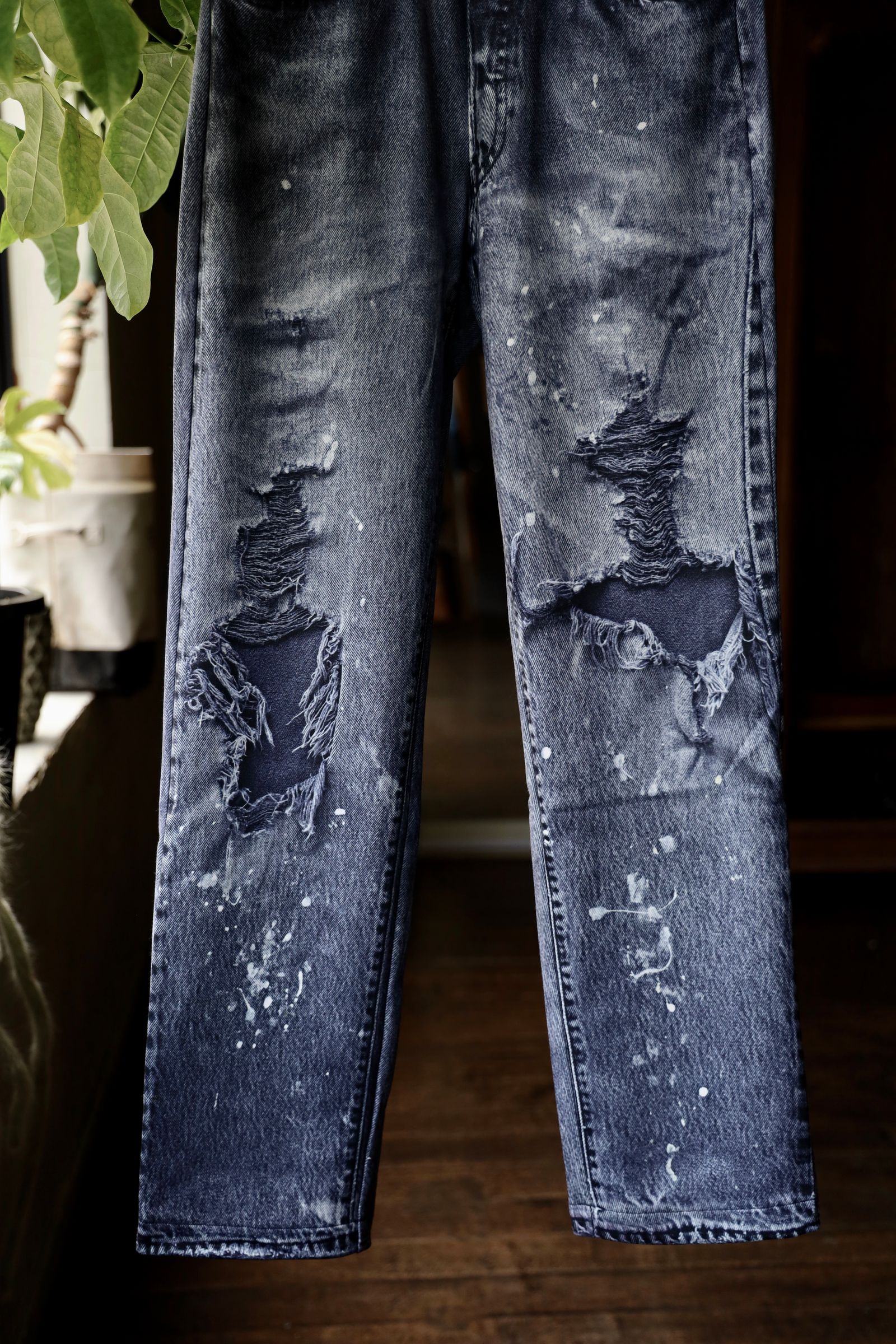 トーキングアバウト ジ アブストラクション 25AW DENIM PRINT STARIGHT PT(2526AW-PT-001)BLACK☆新作発売！