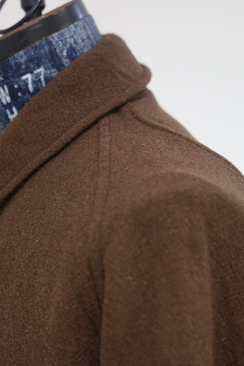 blurhms ブラームス Classic Wool Balmacaan Coat(BHS25F009)Brown☆新作発売！