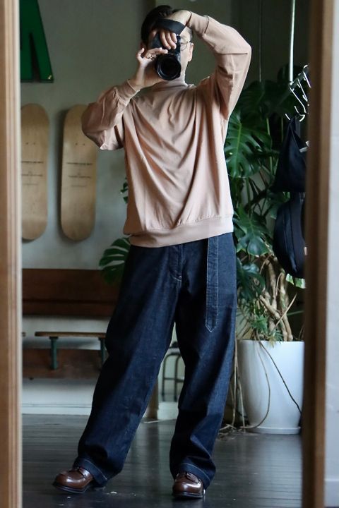 ブラームス Denim Long Belted Pants Mixスタイル.2022.6.22.