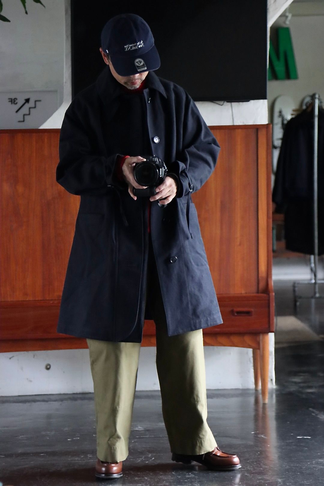 アプレッセ A.PRESSE Motorcycle Half Coat - ステンカラーコート