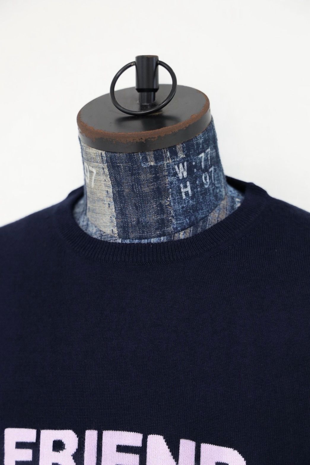 フレッシュサービス 26AW HIGH GAUGE INTARSIA KNIT "FE MONOGRAM"(FSC263-80126FE)NAVY☆8月29日(土)新作発売！