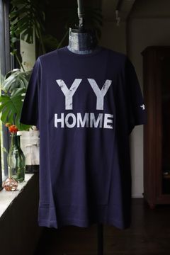 ヨウジヤマモト24SS YYHプリント半袖(HS-T92-991)NAVY