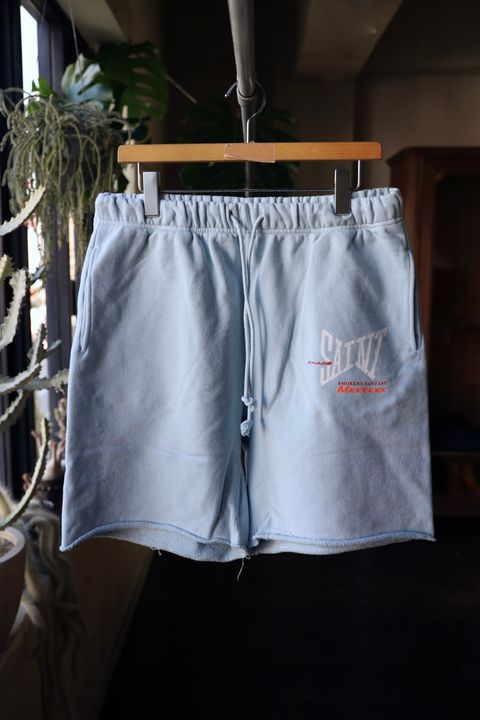 セントマイケル25SS スウェットショーツRIBON SAINT SWEAT SHORTS(SM-HR8-0000-060)BLUE