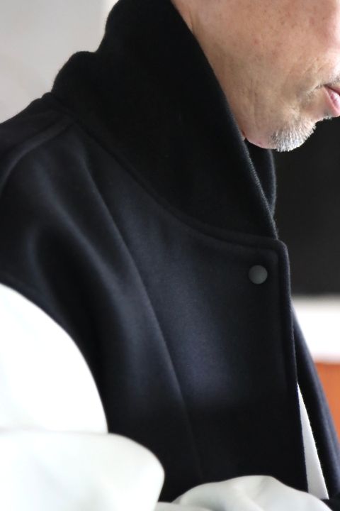 Graphpaper Scale Off Melton Stadium Jacket"BLACK"style.2021.10.5.