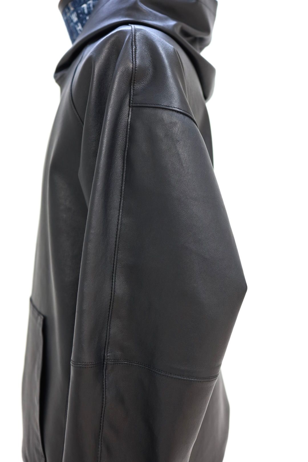 グラフペーパー 26SS Bonded Leather Hooded Pullover(GM261-30409)BLACK☆2月7日(土)発売！