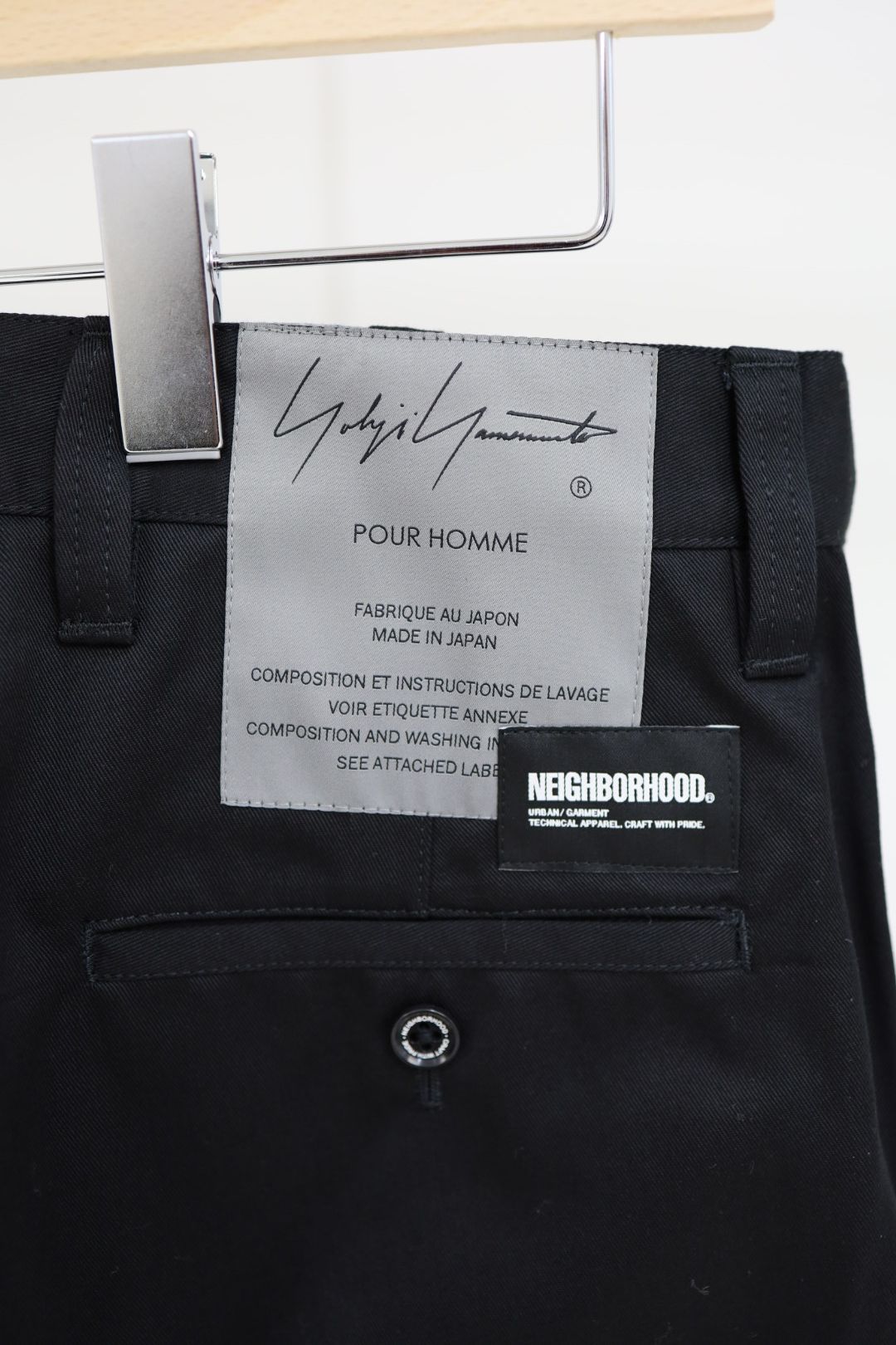 Yohji Yamamoto × NEIGHBORHOOD タックワークパンツ(HK-P95-901-2S26)BLACK★12月5日(金)発売！