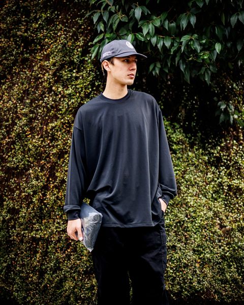 フレッシュサービス 2-PACK TECH SMOOTH L/S CREW NECK(BLACK)