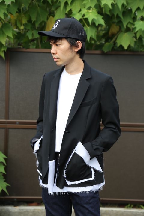 sulvam Gabardine classic short jacket"BLACK"Style.2020.9.6.