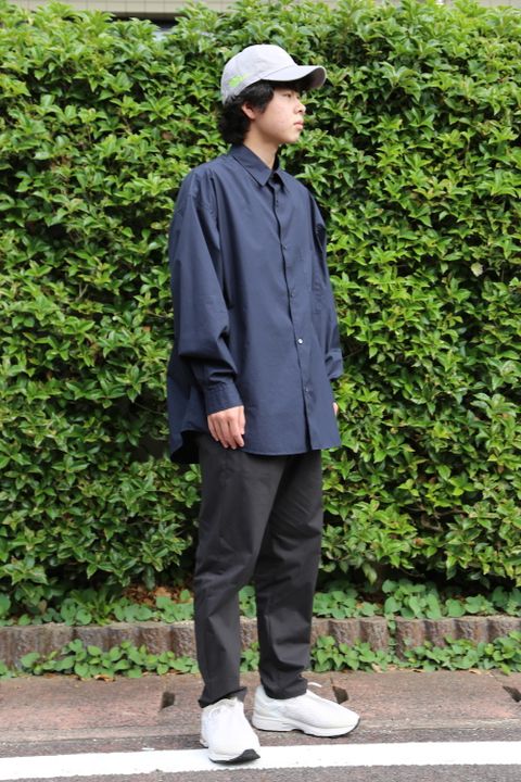 Graphpaper Broad L/S Oversized Regular Collar Shirt style. 2021.06.23.