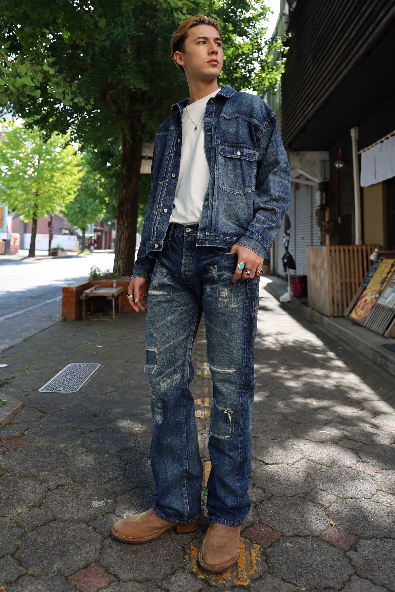 アイジュンヤワタナベマン 24AW New Manual Wネームデニムパンツ(XL)