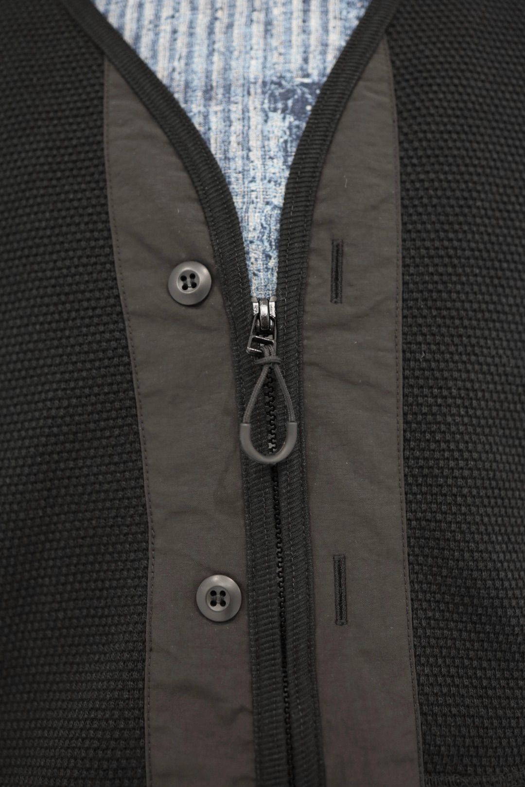 コムデギャルソンオム26SS 綿度詰カノコジップアップカーディガン(HQ-T009-051)BLACK☆3月6日(金)発売！