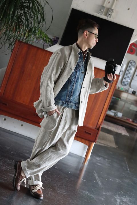 blurhms  22SS Linen Twill 5P Easy Pants"Natural"style.2022.2.8.