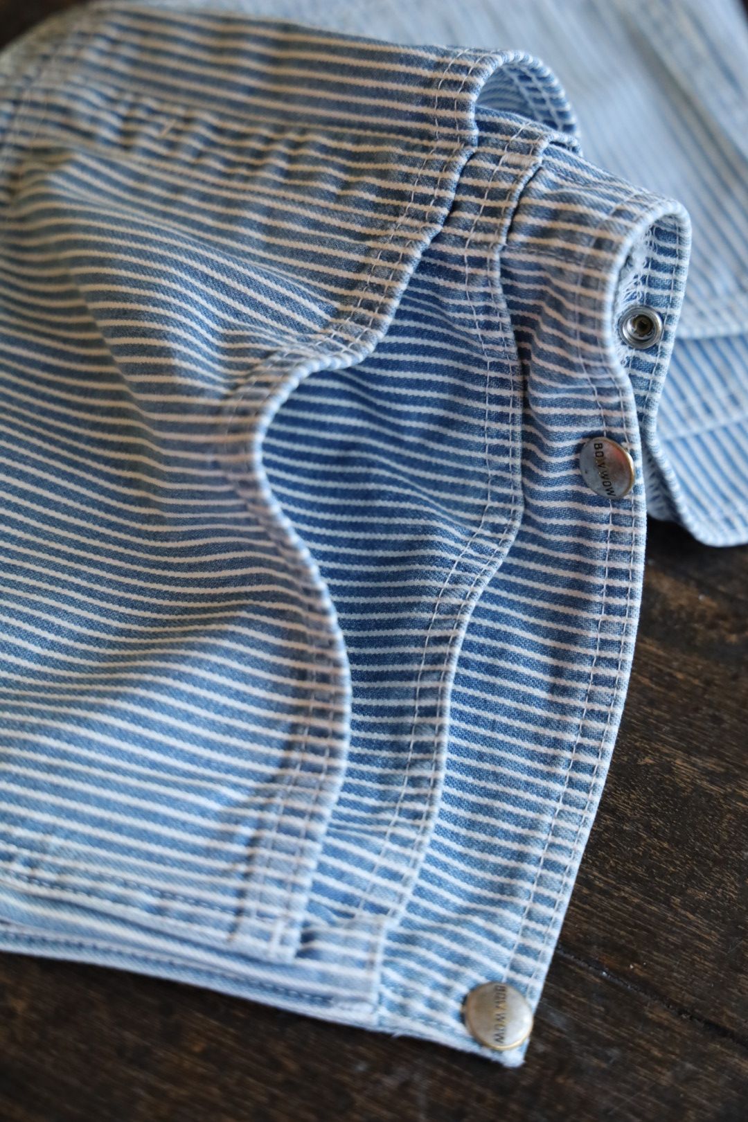BOW WOW バウワウ HICKORY PAINTER PANTS with SEPARATE APRON(BW251-HPPA)HICKORY STRIPE AGING