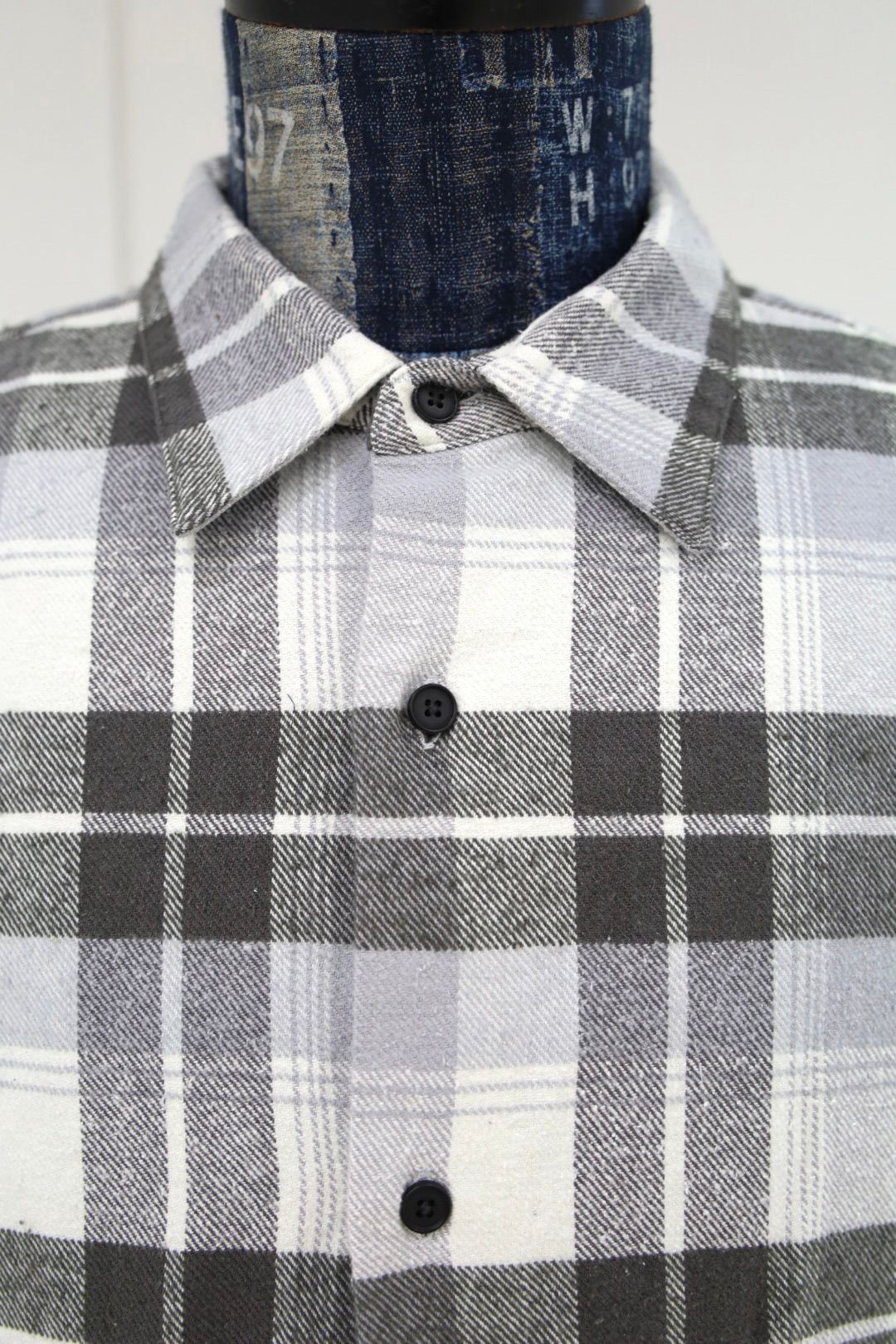 アプレッセ 2026 STYLE2 Vintage Cotton Silk Nep Twill Check Shirts(26AAP-02-09)GRAY☆8月22日(土)発売！