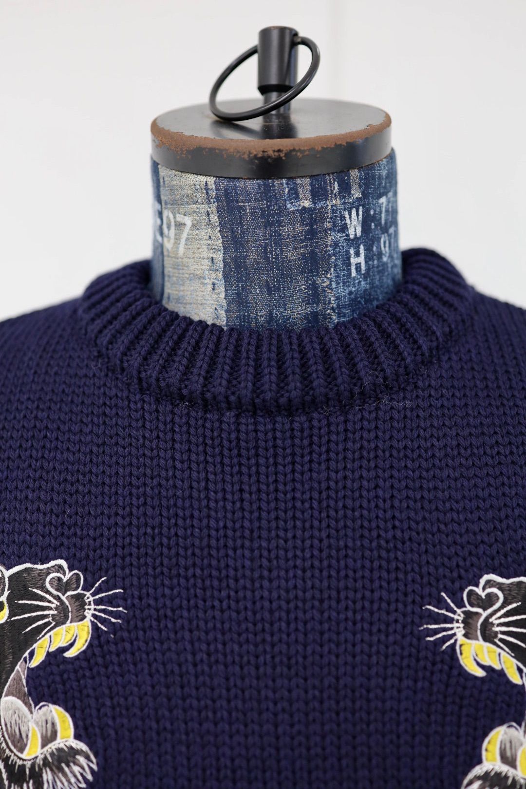 アイ ジュンヤワタナベマン 25AW  Miller Rayner 刺繍 梳毛天竺ニット(WP-N901-100)☆11月14日(金)新作発売！