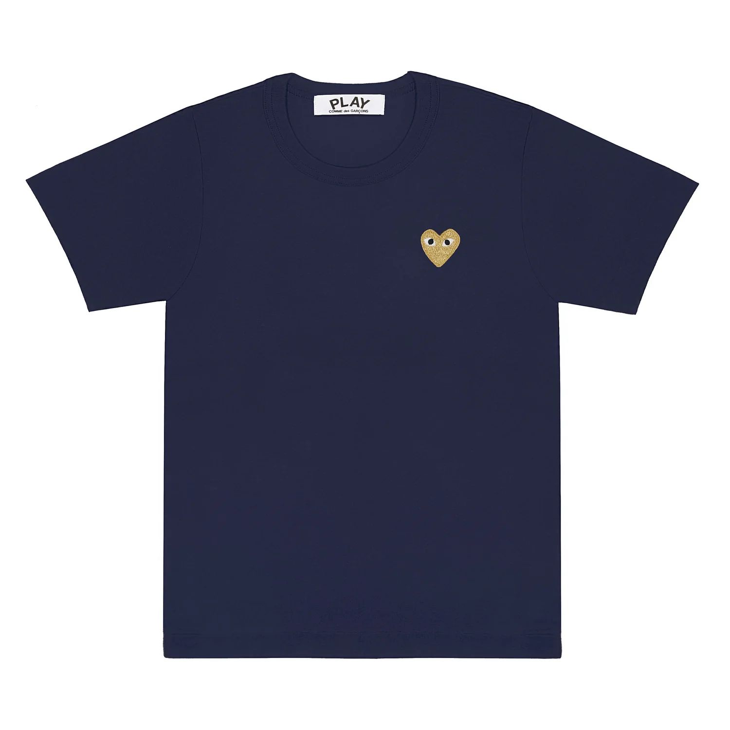 PLAY COMME des GARCONS - プレイコムデギャルソン ワンポイントTシャツ (NAVY×GOLD HEART ) | mark